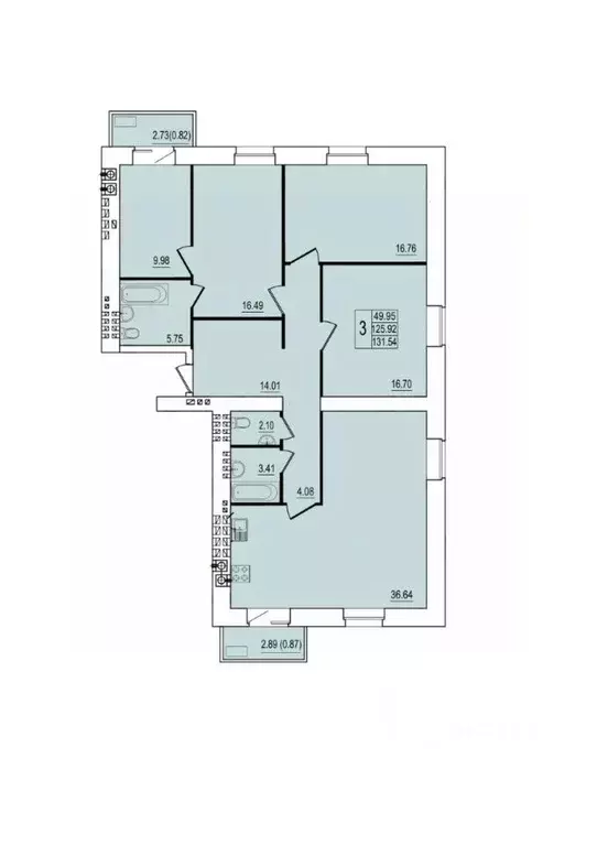 3-к кв. Костромская область, Кострома Калиновская ул., 5 (127.61 м) - Фото 0