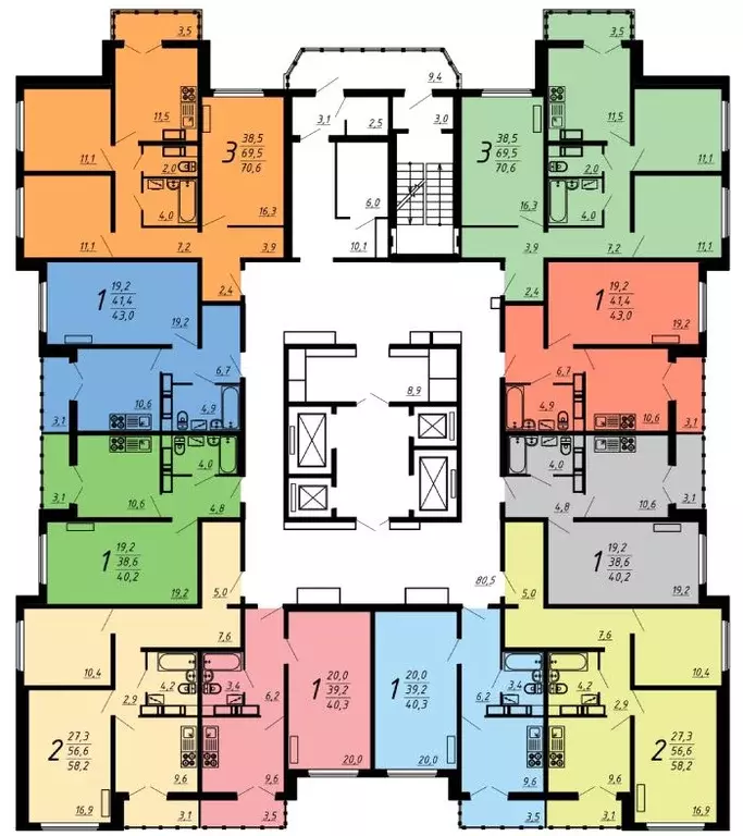 2-к кв. Воронежская область, Воронеж Московский просп., 179/14 (57.9 ... - Фото 2