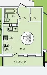 Квартира-студия, 30 м, 15/24 эт. - Фото 0