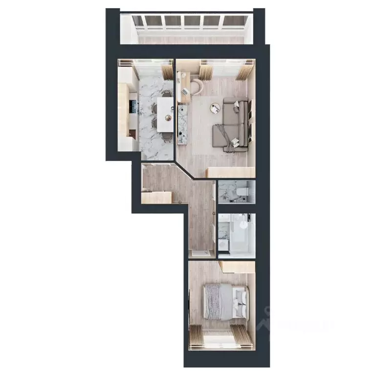 2-к кв. Марий Эл, Йошкар-Ола  (51.6 м) - Фото 2