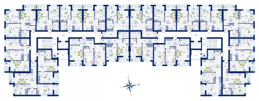 2-к кв. Калининградская область, Зеленоградск  (57.72 м) - Фото 2