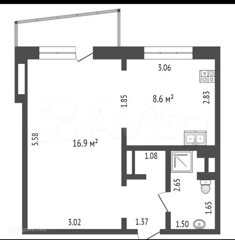 Квартира-студия, 33 м, 9/9 эт. - Фото 0