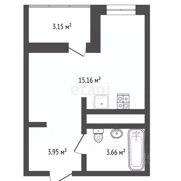 Студия Тюменская область, Тюменский муниципальный округ, д. Патрушева ... - Фото 2