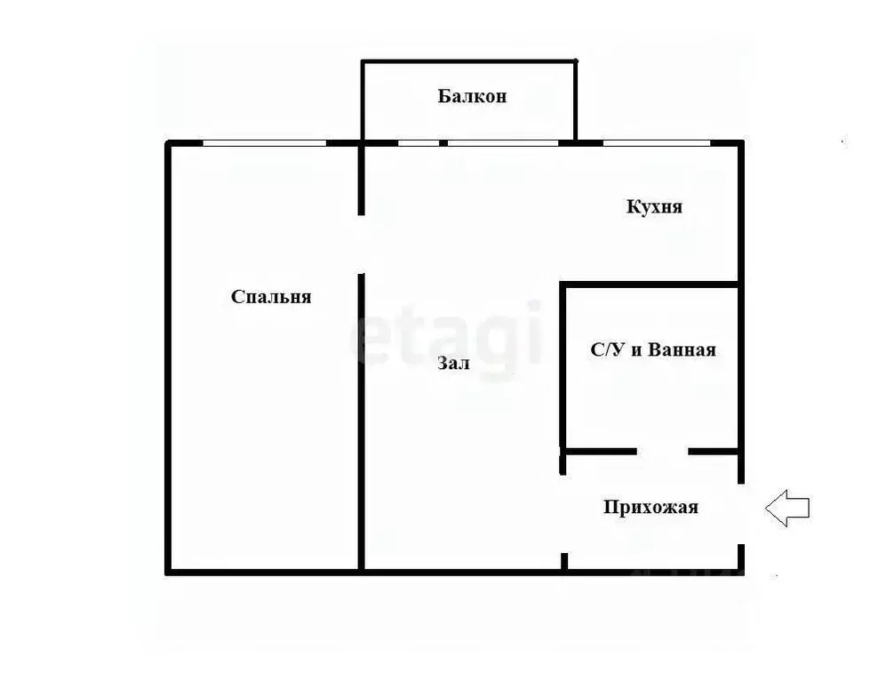 2-к кв. Саратовская область, Саратов Высокая ул., 16 (42.3 м) - Фото 1