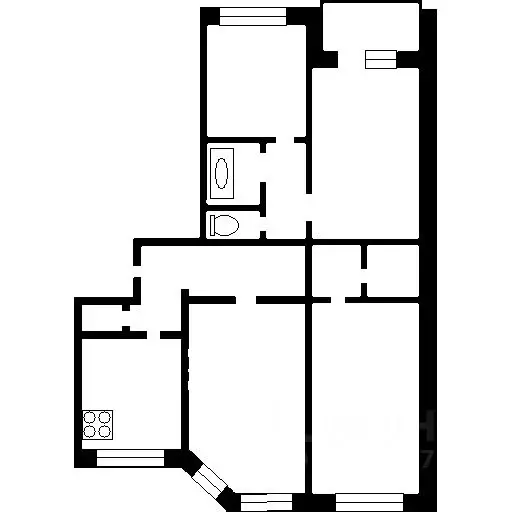 4-к кв. Красноярский край, Норильск Комсомольская ул., 3с1 (84.6 м) - Фото 1