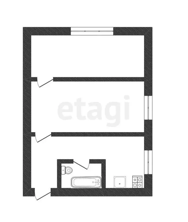 2-комнатная квартира: Терек, улица Ленина, 37 (39.9 м) - Фото 1