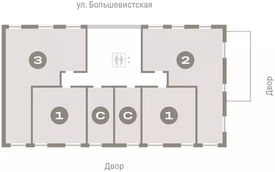 2-комнатная квартира: Новосибирск, Октябрьский район, микрорайон ... - Фото 1