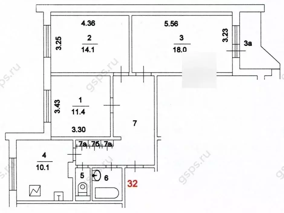 3-комнатная квартира: Москва, улица Маршала Голованова, 1с3 (76 м) - Фото 1