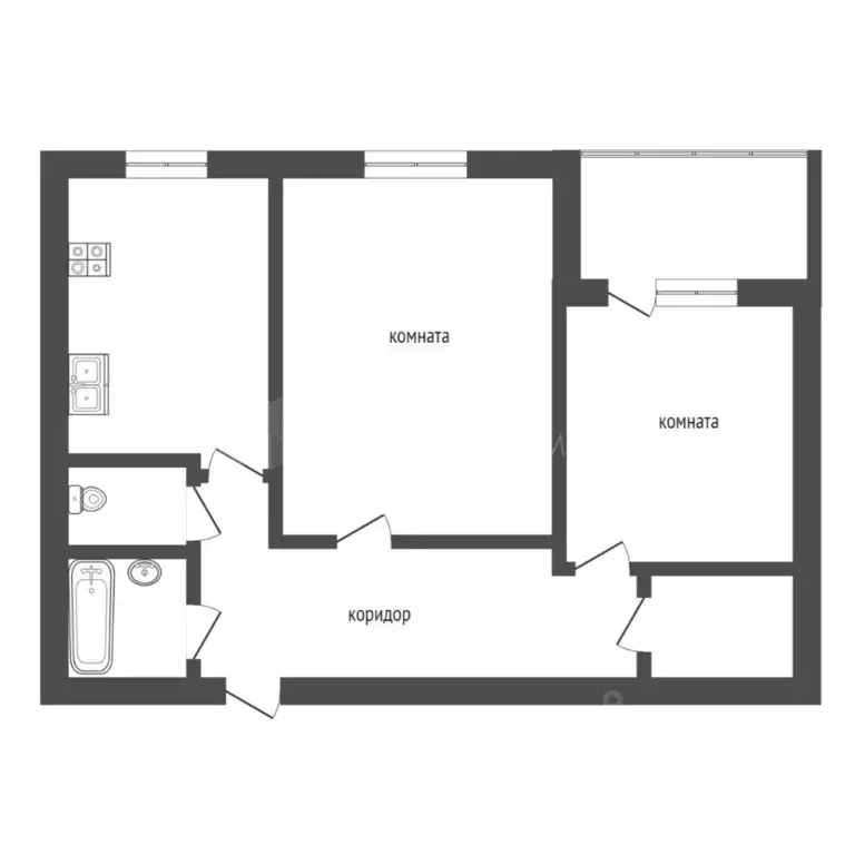 2-к кв. Тюменская область, Тюмень ул. 30 лет Победы, 78 (50.0 м) - Фото 2