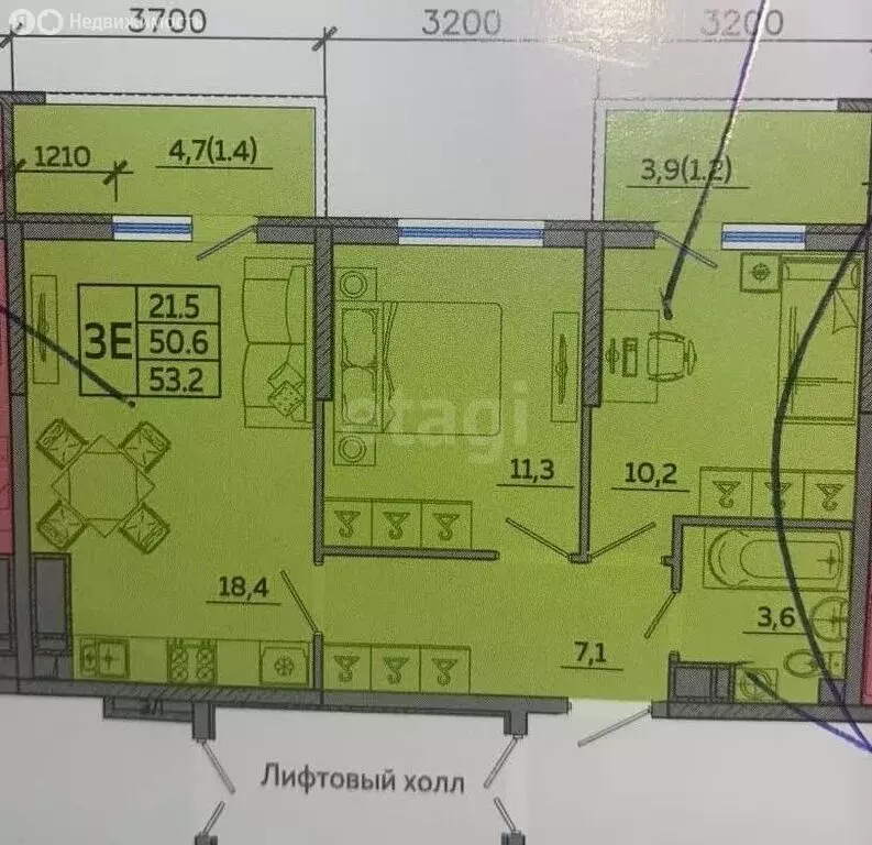 2-комнатная квартира: Новороссийск, улица Герцена, 3Ак2 (59.4 м) - Фото 0