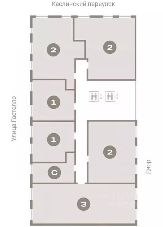 2-к кв. Свердловская область, Екатеринбург ул. Гастелло, 14 (83.52 м) - Фото 2