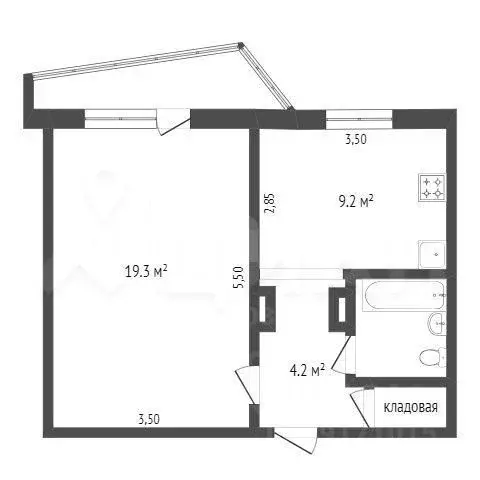 1-к кв. Орловская область, Орел ул. Машкарина, 4 (38.8 м) - Фото 1