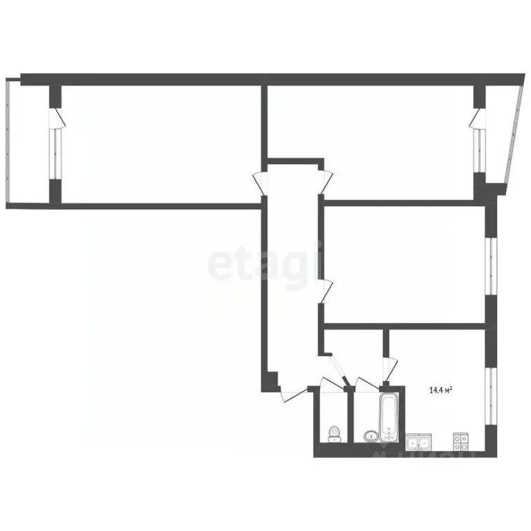 Комната Москва Мичуринский просп., 38 (14.4 м) - Фото 2