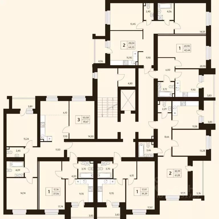 3-к кв. Башкортостан, Уфа ул. Жуковского, 19А (81.67 м) - Фото 2