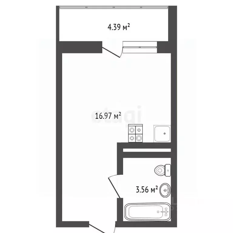 Студия Тюменская область, Тюменский муниципальный округ, д. Патрушева ... - Фото 2