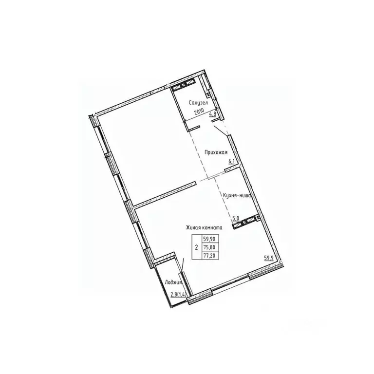 3-к кв. Приморский край, Владивосток Снеговая Падь мкр,  (77.2 м) - Фото 1