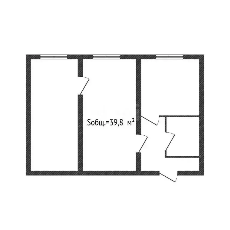 2-комнатная квартира: Брянск, улица Богдана Хмельницкого, 4 (40 м) - Фото 0