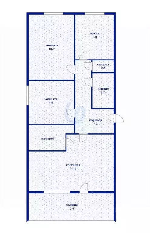 3-к кв. Краснодарский край, Краснодар Дербентская ул. (78.0 м) - Фото 2