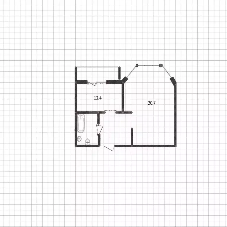 1-к кв. Белгородская область, Белгород Харьковская ул., 5к1 (44.0 м) - Фото 2