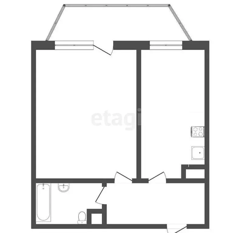1-комнатная квартира: Улан-Удэ, микрорайон 140А, 1 (39 м) - Фото 1