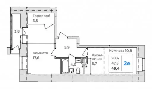 2-к кв. Амурская область, Благовещенск  (49.4 м) - Фото 0