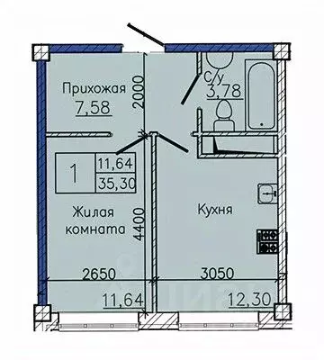 1-к кв. Ставропольский край, Пятигорск ул. Ермолова, 28А (36.48 м) - Фото 1