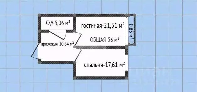 2-к кв. Дагестан, Каспийск ул. Магомедали Магомеджановa, 28А (56.0 м) - Фото 2