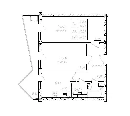 2-к кв. Крым, Алупка ул. И. Левитана, 3Д (61.4 м) - Фото 1