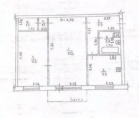 2-к кв. Брянская область, Брянск ул. Кольцова, 8 (46.2 м) - Фото 2