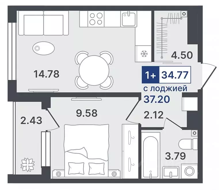 1-к кв. Тюменская область, Тюмень Гилевский жилрайон, Эпитеты жилой ... - Фото 1