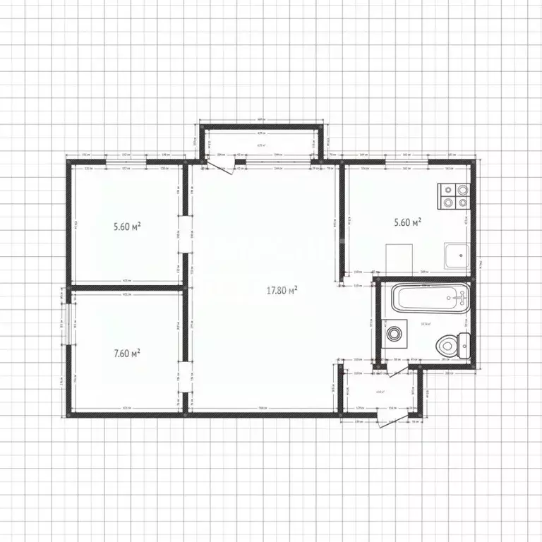 3-к кв. Липецкая область, Липецк ул. Плеханова, 70А (41.7 м) - Фото 2