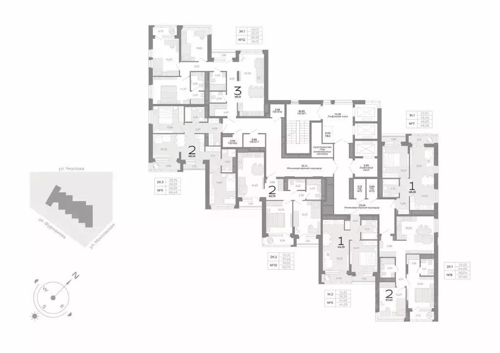 3-к кв. Свердловская область, Екатеринбург ул. Фурманова (98.13 м) - Фото 2