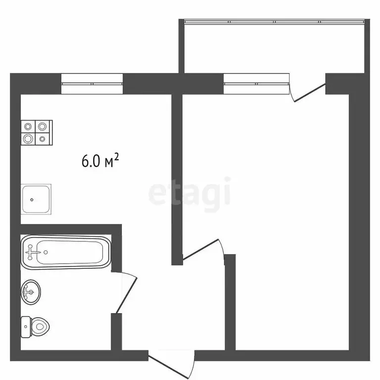 1-комнатная квартира: Самара, Ташкентская улица, 123 (30.4 м) - Фото 0
