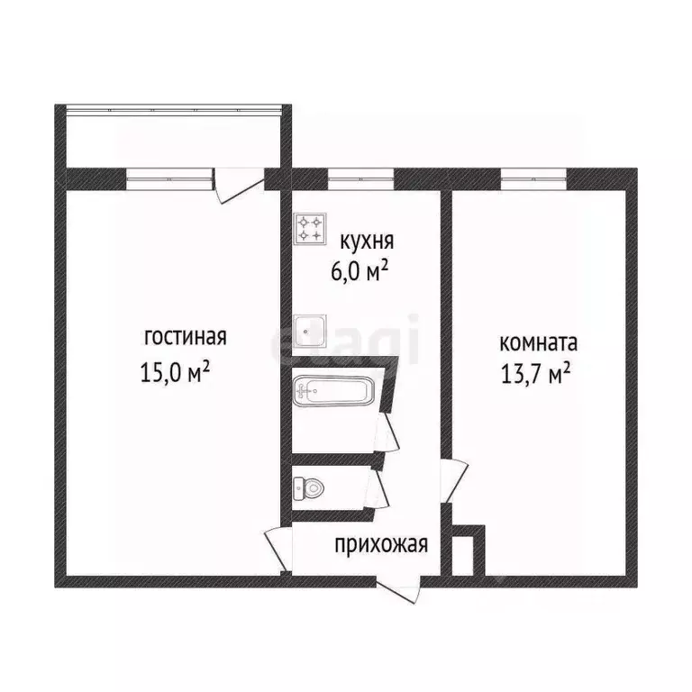 2-к кв. Костромская область, Кострома пос. Первомайский, ул. Боровая, ... - Фото 1