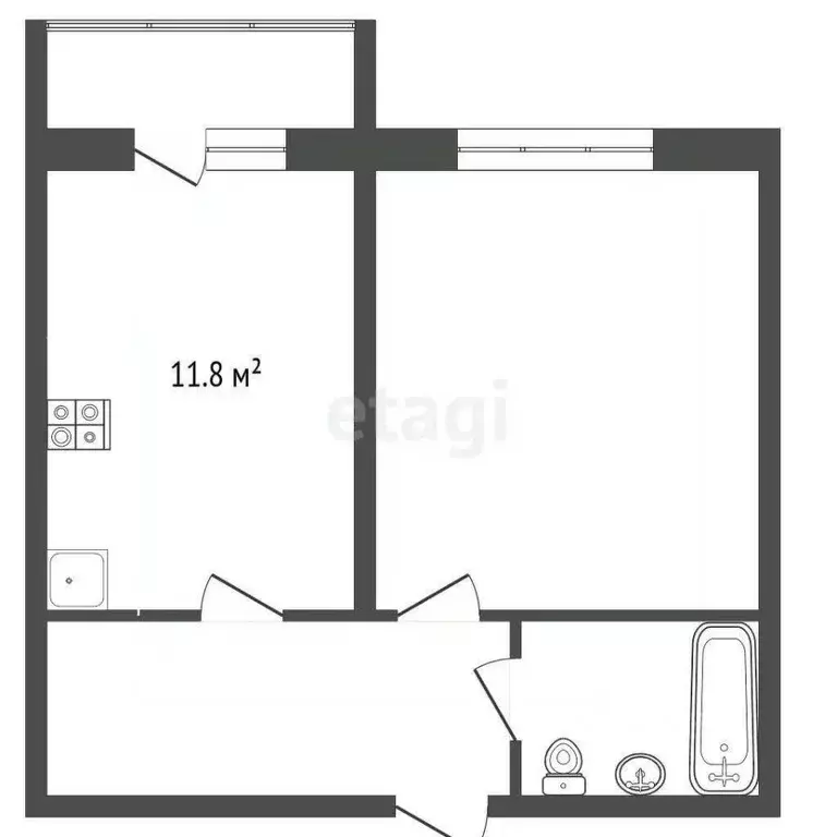 1-к кв. Тамбовская область, Тамбов городской округ, с. Бокино пер. ... - Фото 2