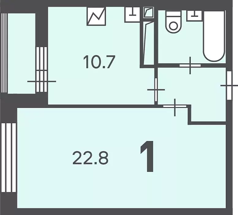 Продаётся 1-к квартира, 41.3 м - Фото 1