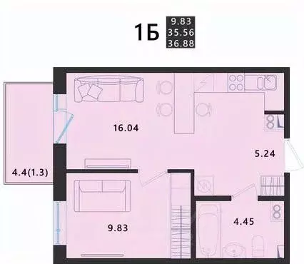 1-к кв. Псковская область, Псковский район, Завеличенская волость, д. ... - Фото 1