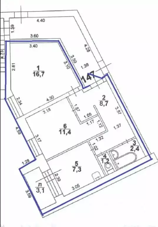2-комнатная квартира: Новокуйбышевск, улица Бочарикова, 12А (51 м) - Фото 2