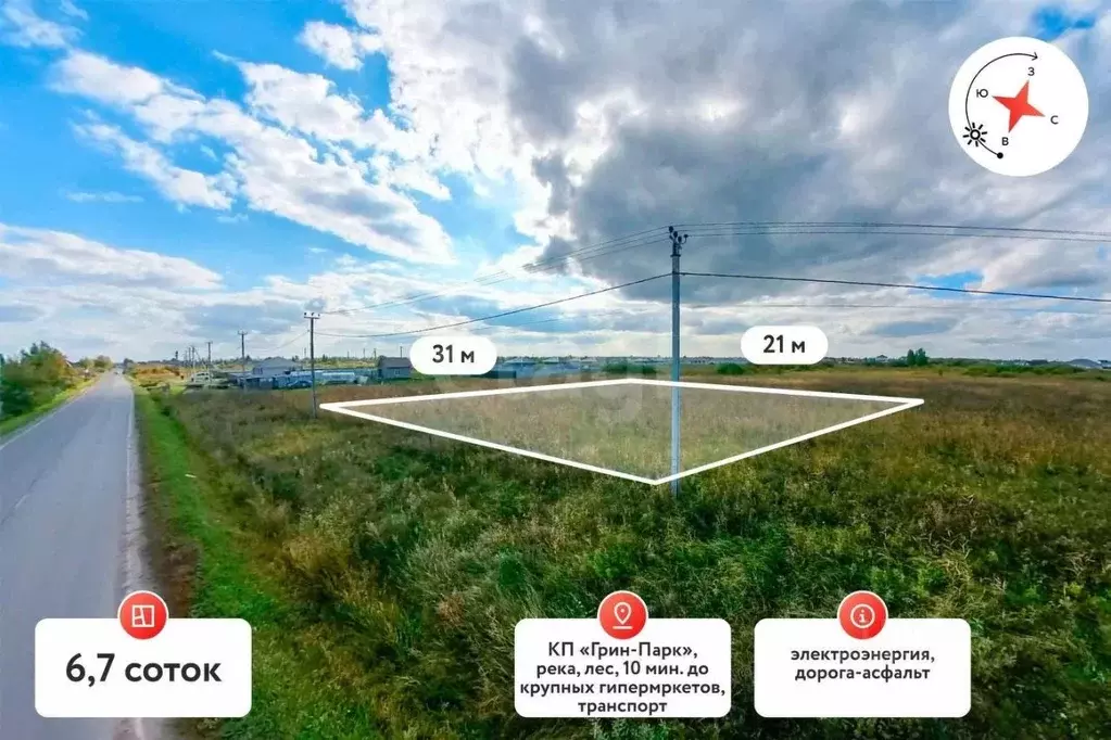 Участок в Тюменская область, Тюмень Грин Парк кп,  (7.7 сот.) - Фото 1