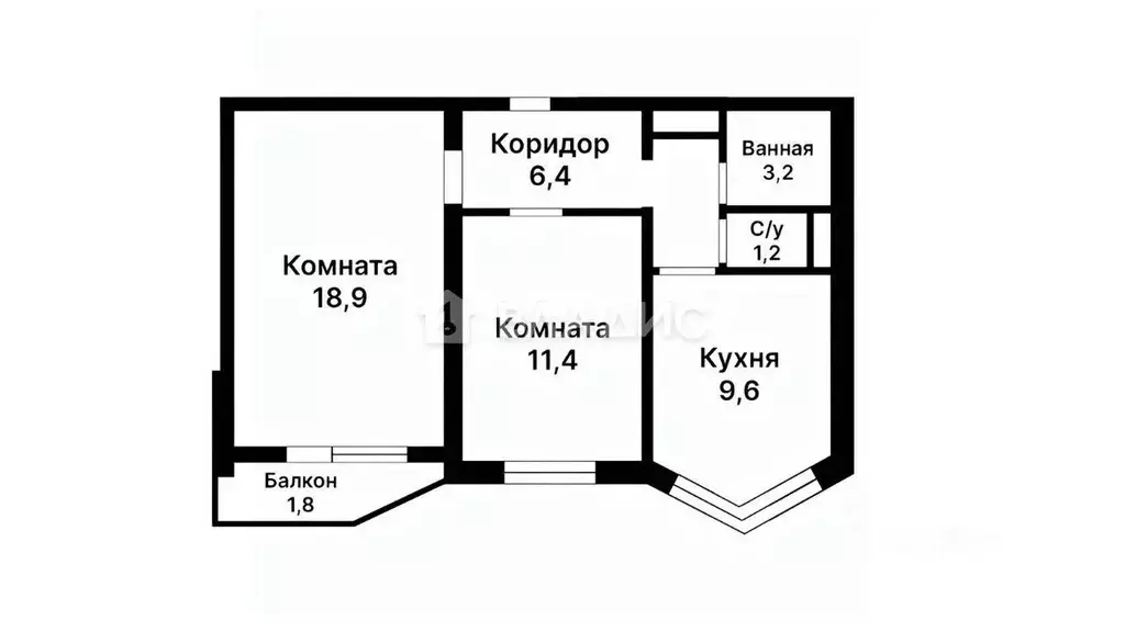 2-к кв. Москва ул. Ухтомского Ополчения, 8 (52.0 м) - Фото 2