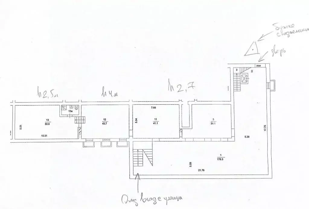 Помещение свободного назначения в Москва ул. Шаболовка, 25К2 (359 м) - Фото 2