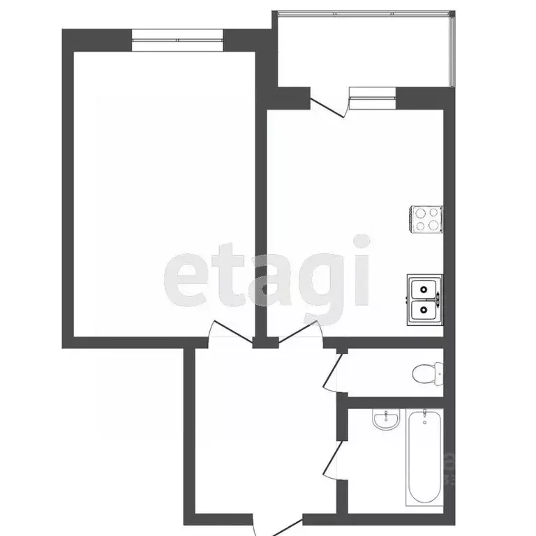 1-к кв. Тюменская область, Тюмень ул. 50 лет Октября, 75к1 (40.0 м) - Фото 1