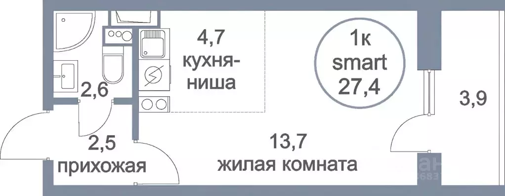 1-к кв. Московская область, Солнечногорск городской округ, д. Голубое ... - Фото 1