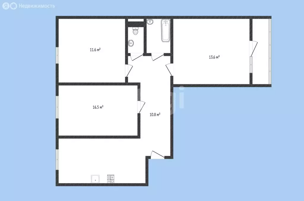 2-комнатная квартира: Черкесск, Советская улица, 73 (57 м) - Фото 1