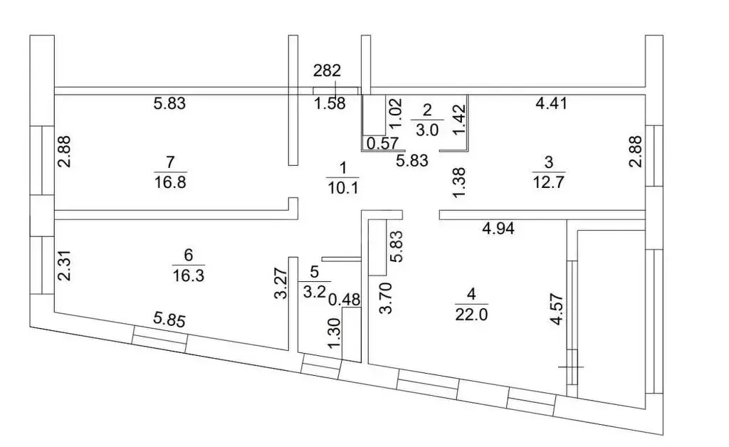 3-комнатная квартира: Иркутск, Дальневосточная улица, 166 (91 м) - Фото 1