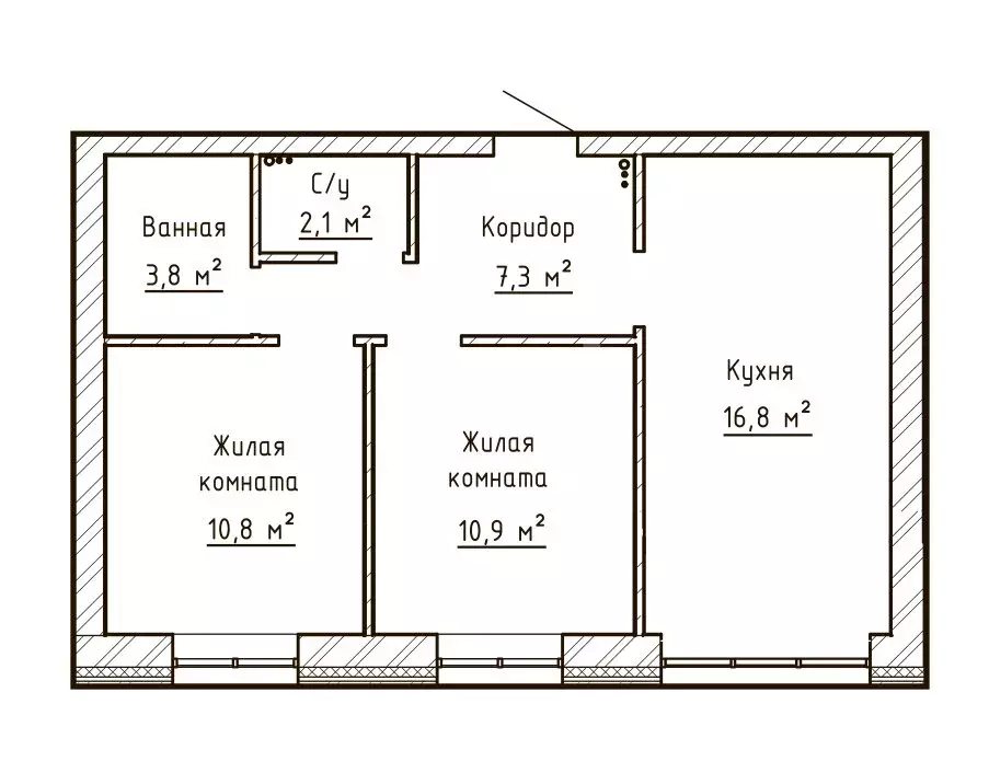 2-комнатная квартира: Тольятти, улица 40 лет Победы, 31Б (51 м) - Фото 1