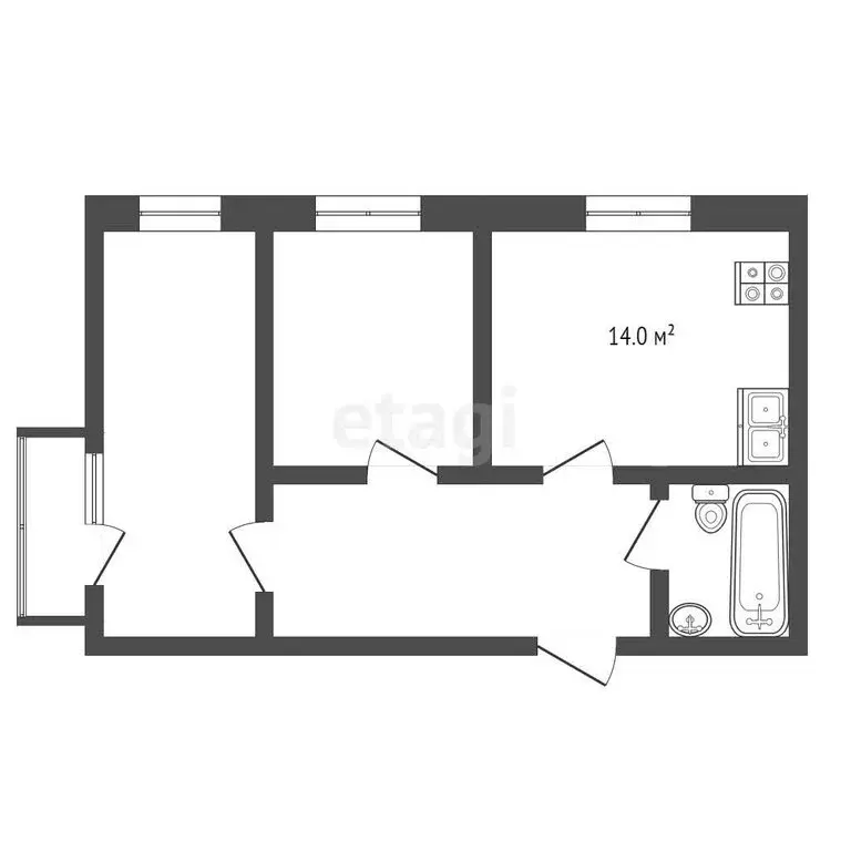 2-комнатная квартира: Муром, улица Экземплярского, 10 (63.4 м) - Фото 1