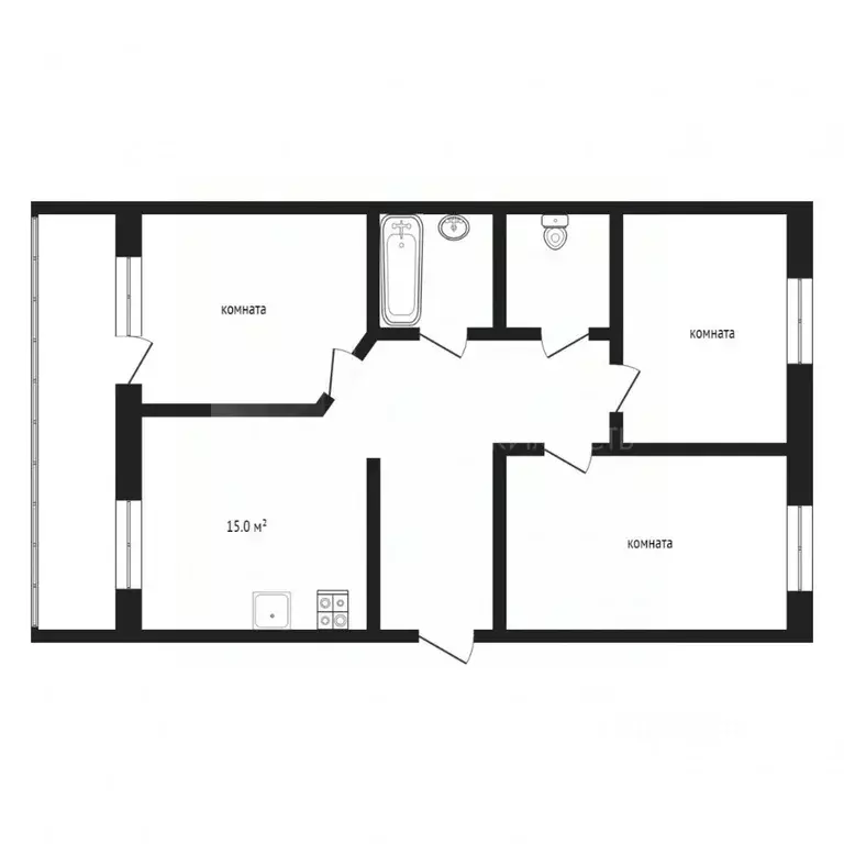 3-к кв. Тюменская область, Тюмень ул. Дружбы, 73 (90.0 м) - Фото 1