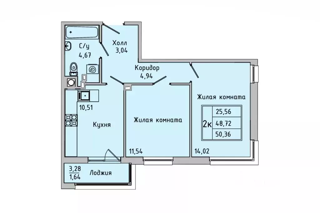 2-к кв. Ростовская область, Батайск  (50.36 м) - Фото 0