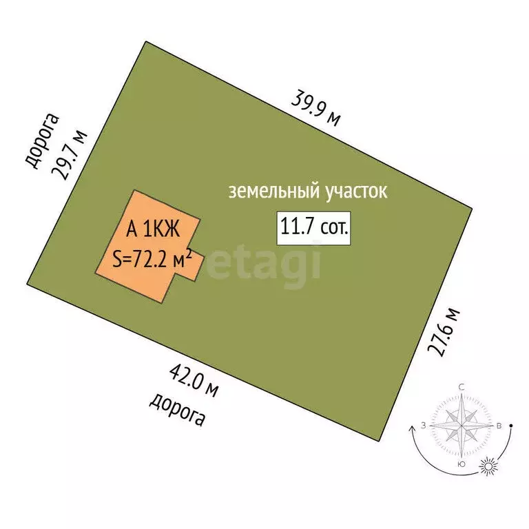 Дом в Тюнево, Центральная улица (72.2 м) - Фото 2